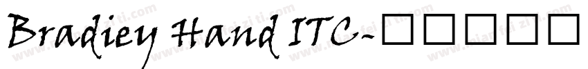 Bradiey Hand ITC字体转换